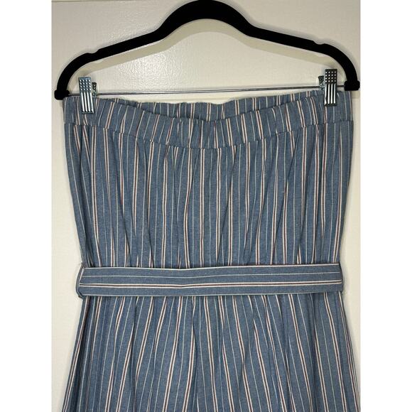 Lumiere Red, White & Blue Jumpsuit Size Large New w/ Tags Belted Waist - Picture 8 of 12